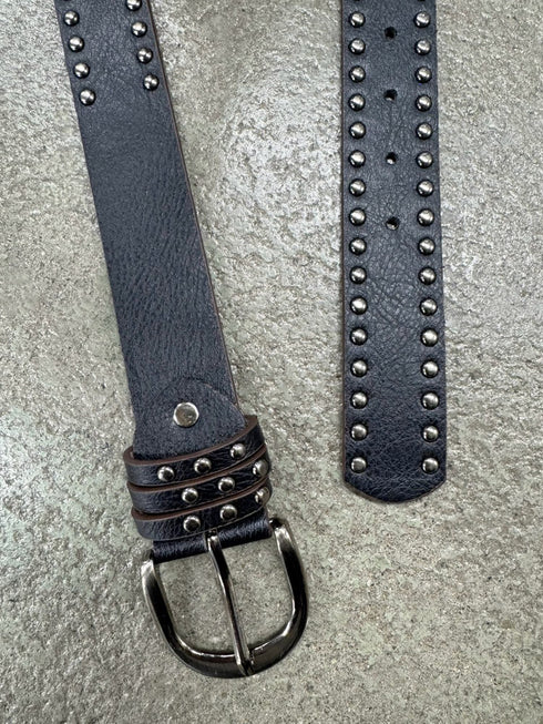 フェイクレザースタッズベルト
